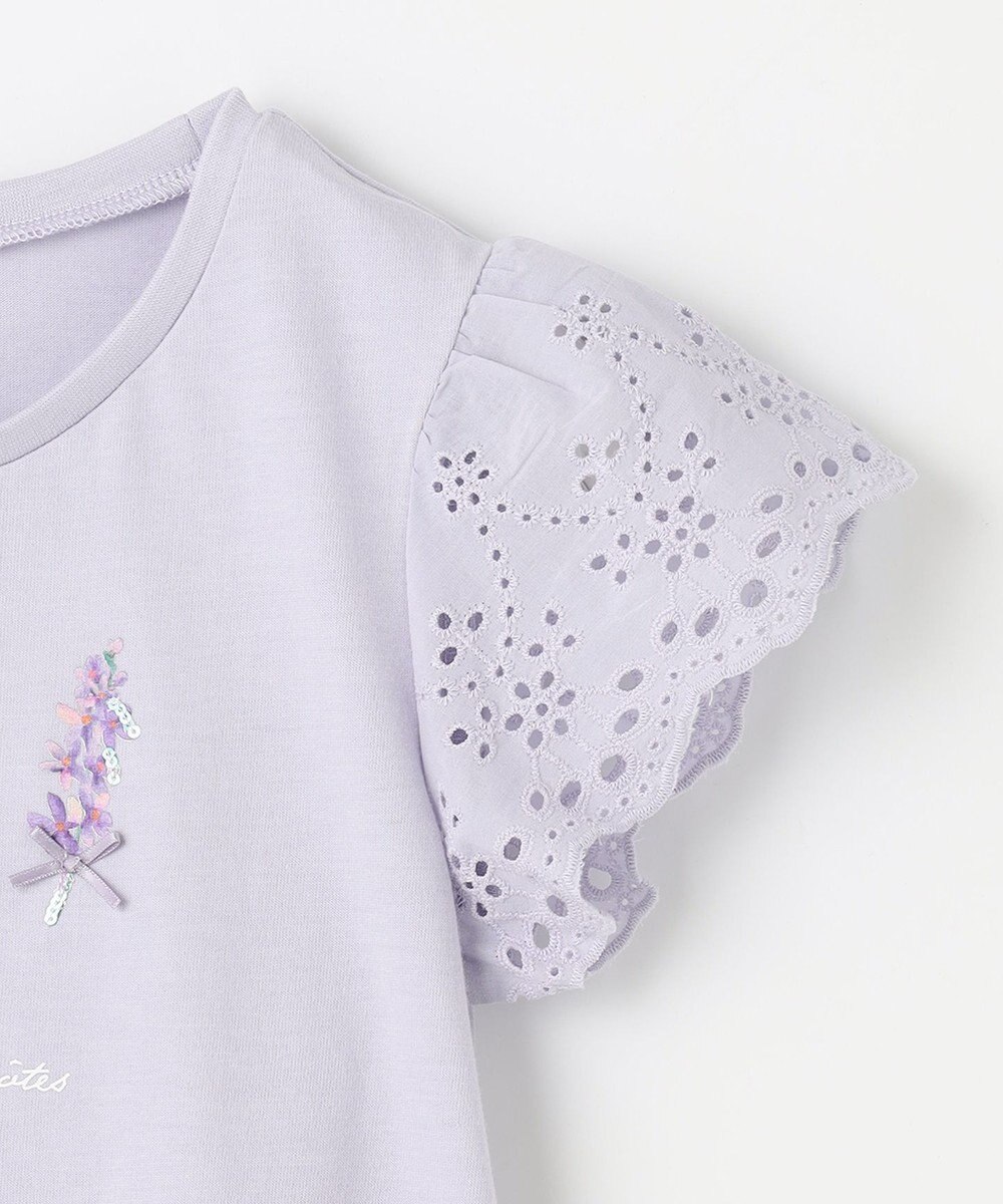 ANY KIDS フラワー スパンコール Tシャツ 