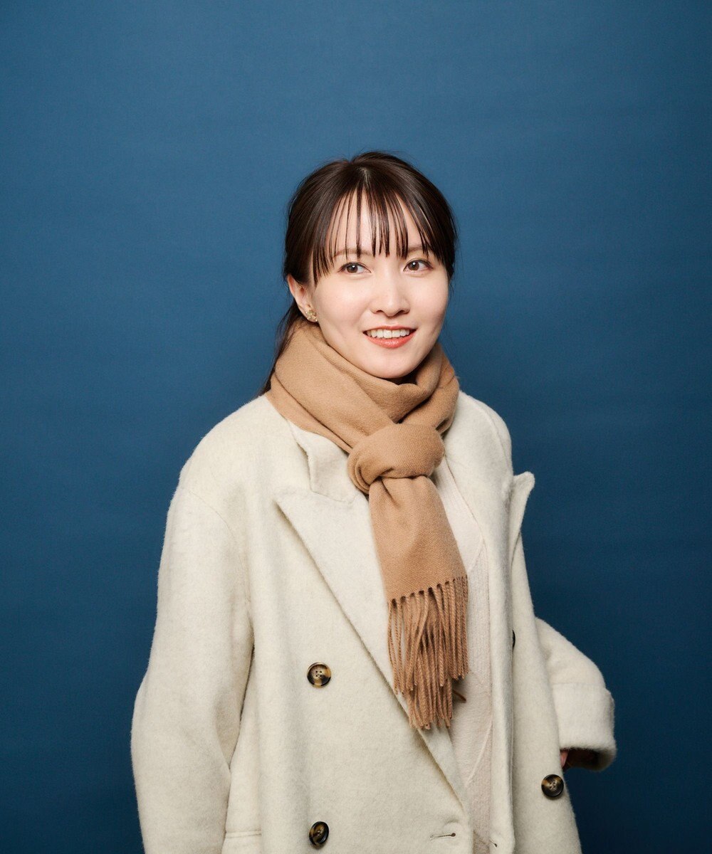 MOONBAT プラスムーンバット (+moonbat) カシミヤ100％無地マフラー 洗える 190㎝×30㎝ 