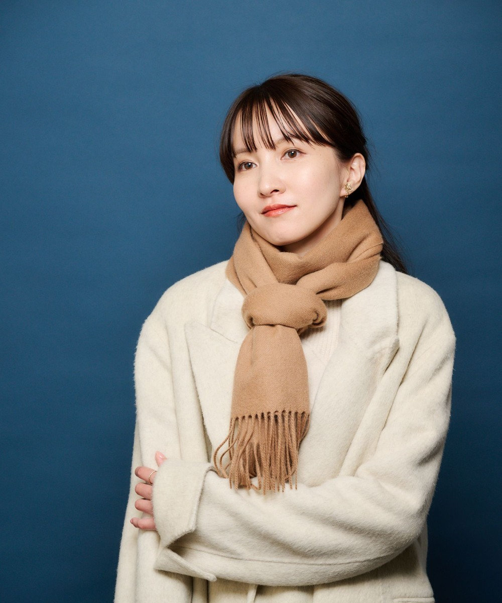 MOONBAT プラスムーンバット (+moonbat) カシミヤ100％無地マフラー 洗える 190㎝×30㎝ 