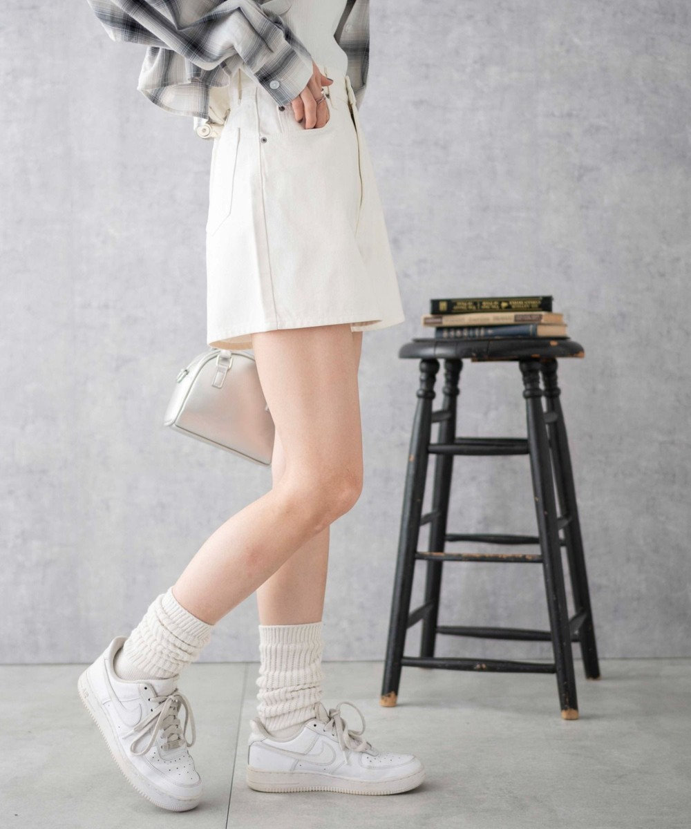 WEGO 台形デニムショートパンツ 