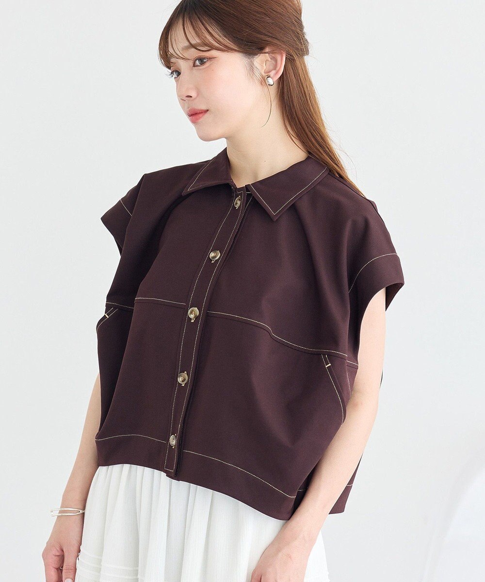 earth music&ecology コクーンフォルムシャツ 