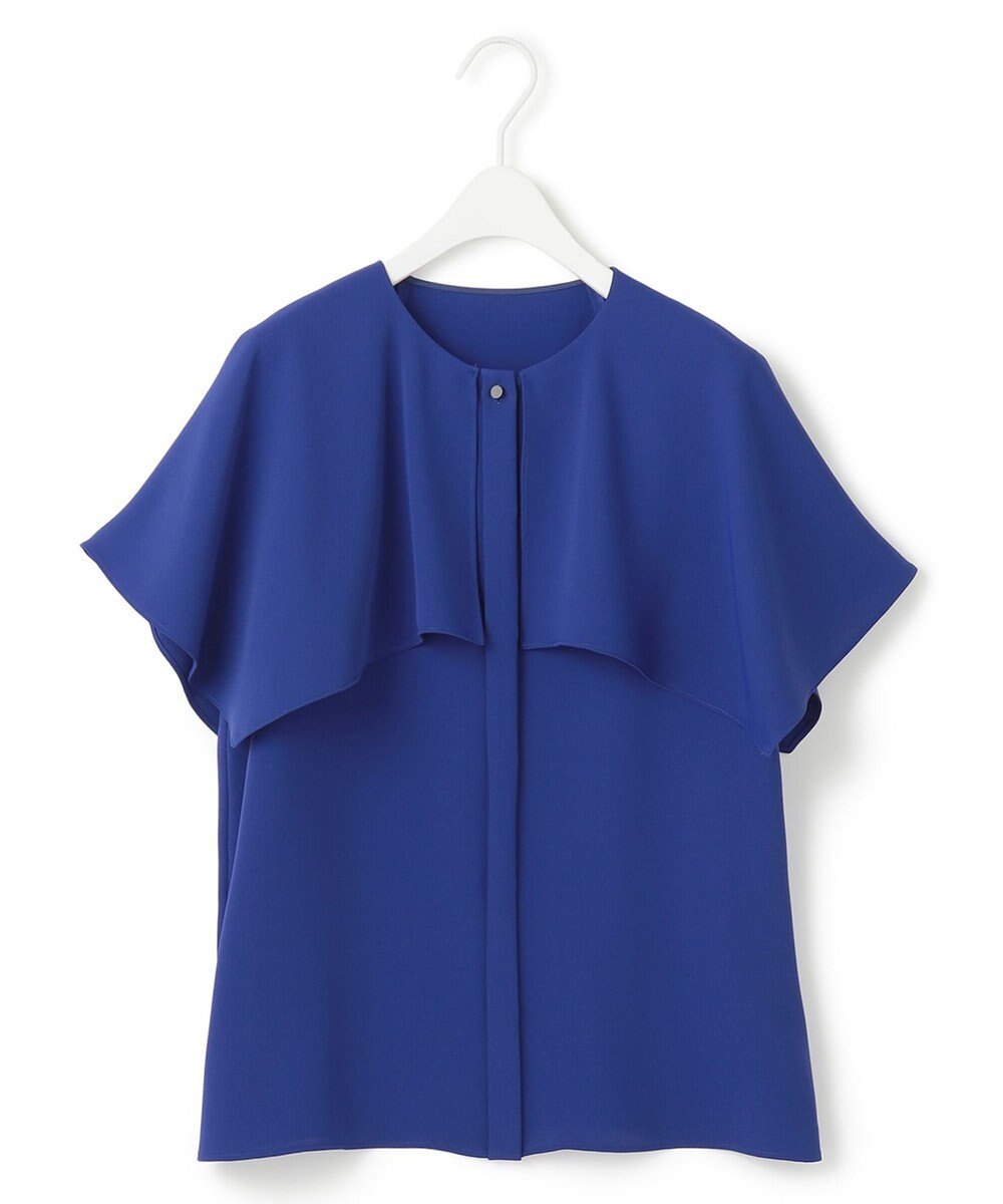 ICB L 【UVカット・接触冷感・防シワ・洗える】エステルダブルクロス ハンカチーフスリーブブラウス 