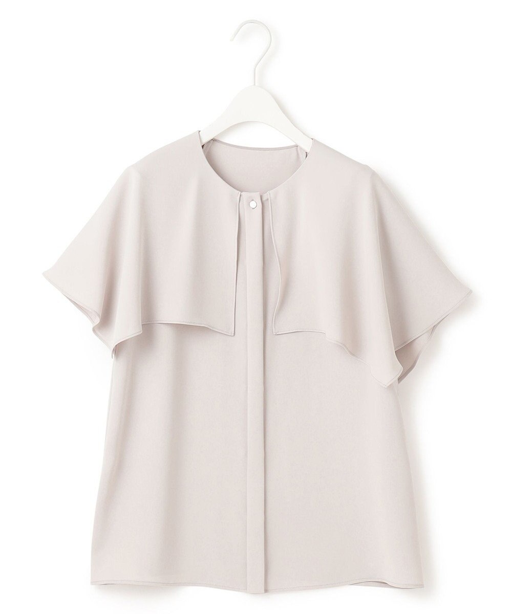 ICB L 【UVカット・接触冷感・防シワ・洗える】エステルダブルクロス ハンカチーフスリーブブラウス 