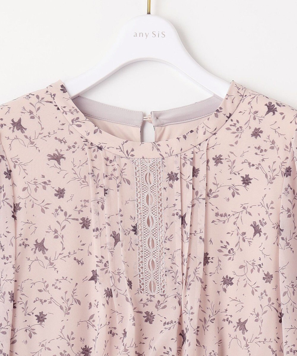ANY SIS 【洗える】フラワーブルームパフスーブ ワンピース 