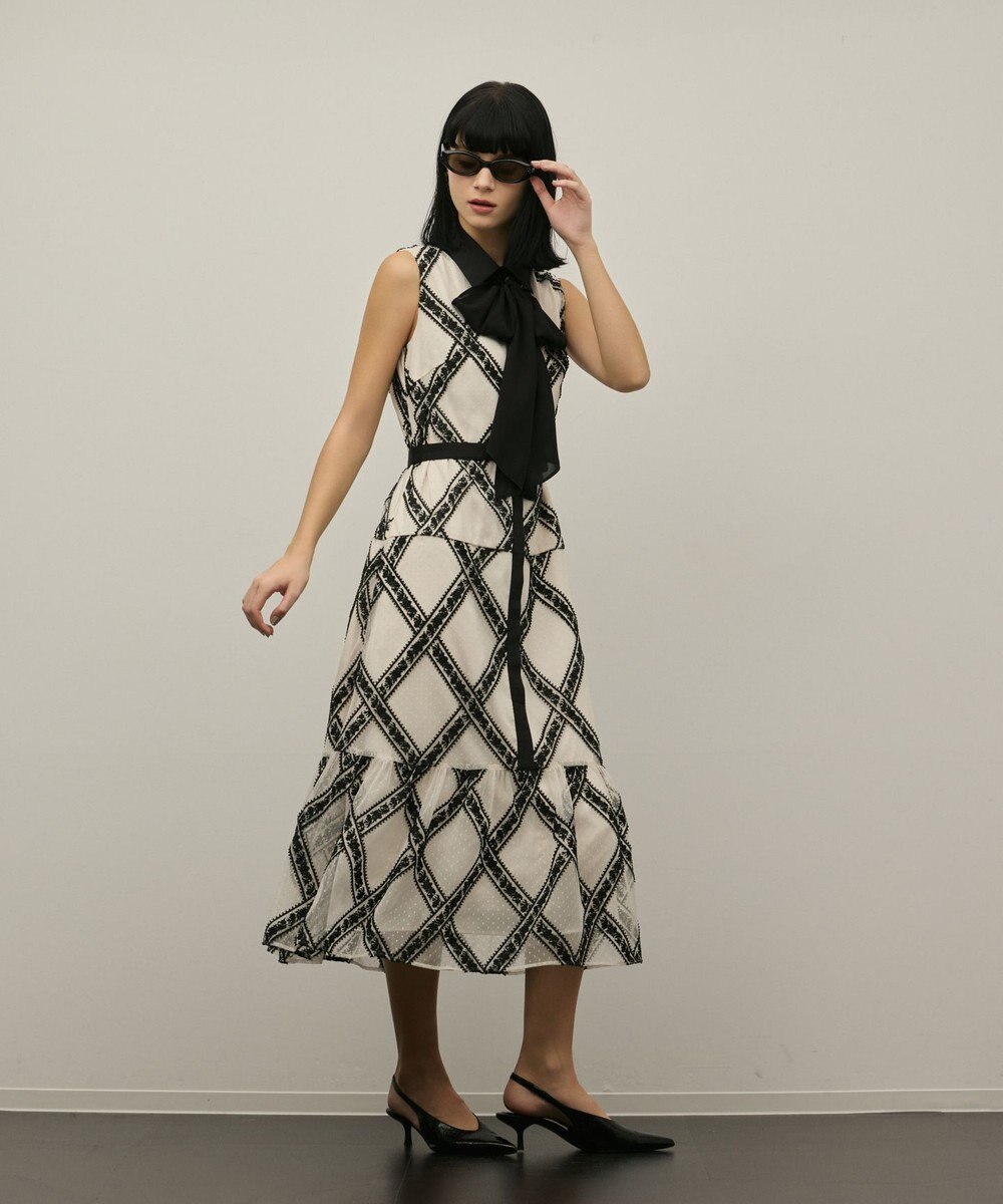 GRACE CONTINENTAL チュールレースワンピース 