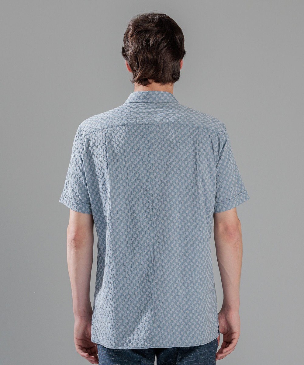 JOSEPH HOMME パターンジャガードストレッチ  /  レギュラーカラー半袖シャツ 