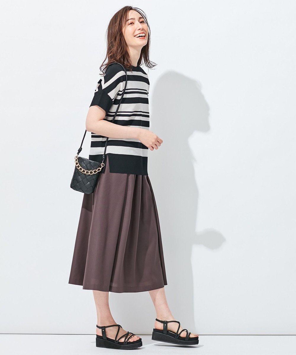 自由区 【抗菌/サスティナブル/セット着用可】EASY SET UP フレアスカート 