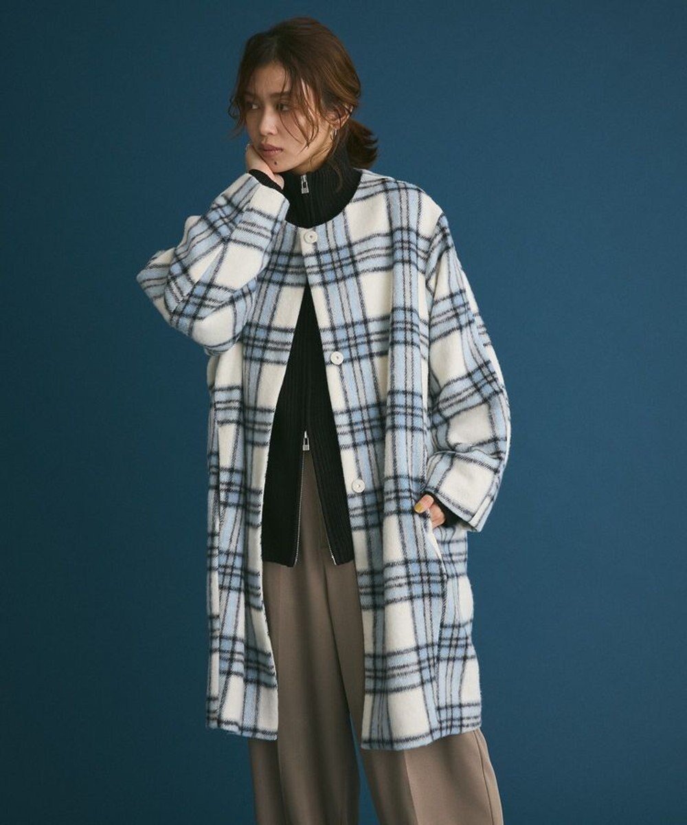 Green Parks ＺＩＰ付き畦ニットチュニック 