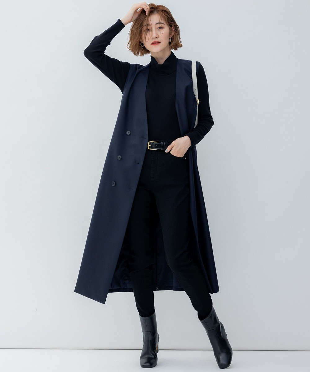 23区 L ウーステッドウールツイル ロング ジレ 