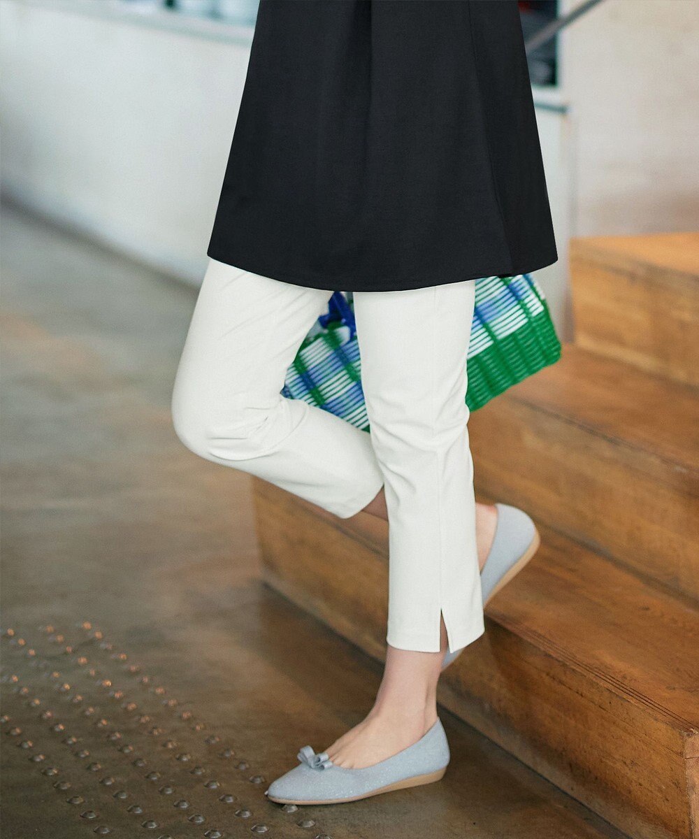 Tiaclasse L 【日本製】ドライモーメント裾スリットパンツ 