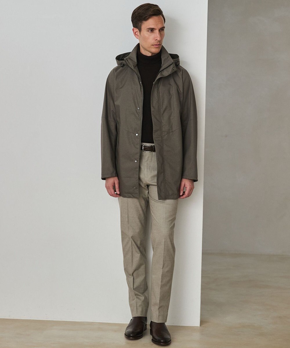 GOTAIRIKU 25年新作/3シーズン対応【仕事で着用可】メランジカルゼ フーデッドブルゾン_無地 