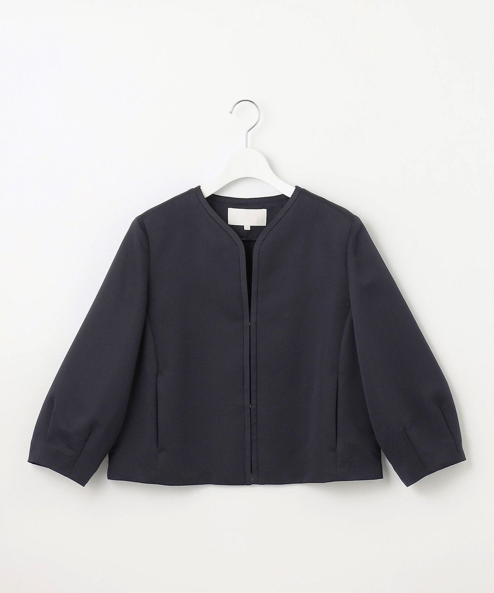 自由区 S 【洗える】グログランパフスリーブ ジャケット 