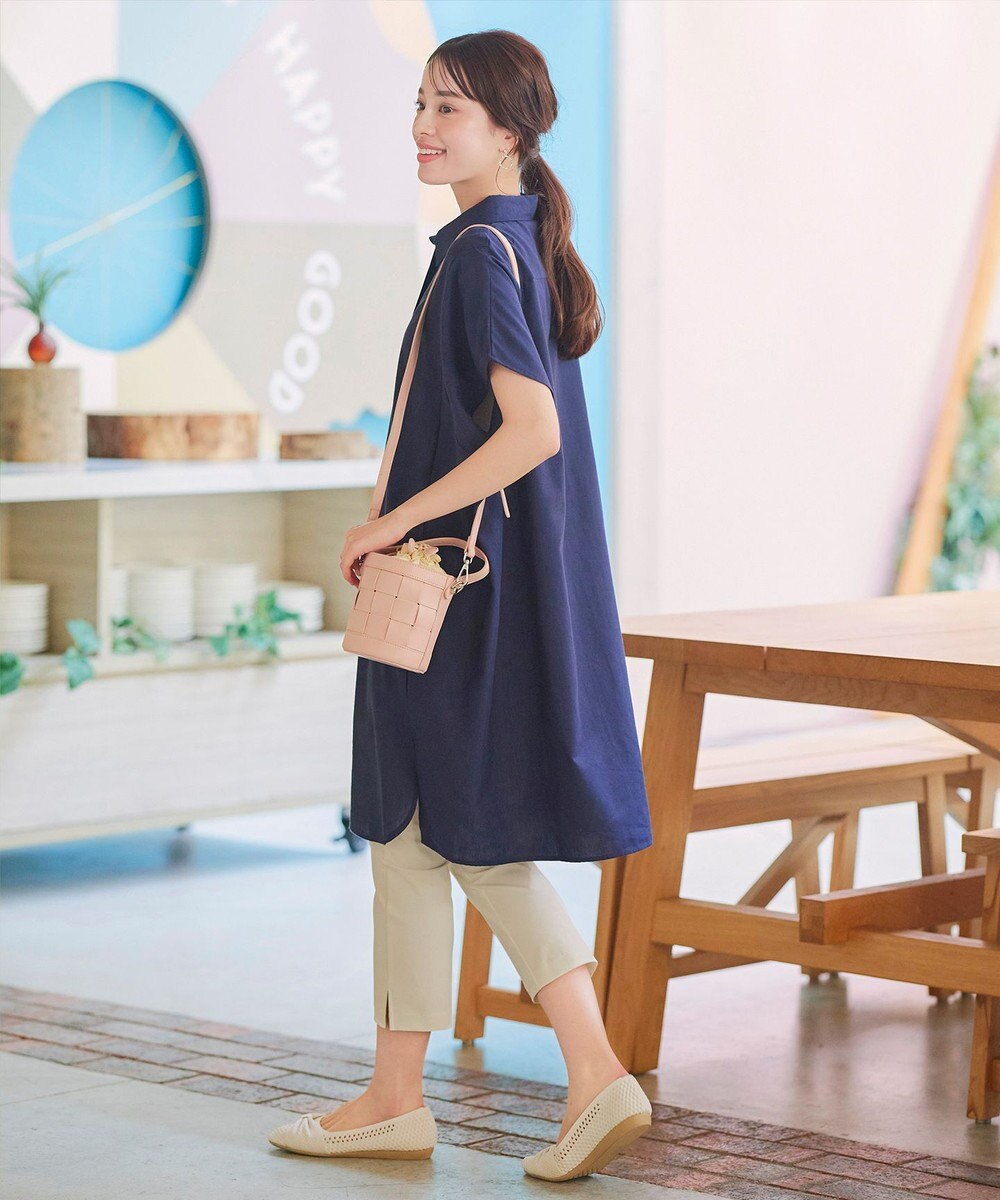 Tiaclasse L 【日本製】ドライモーメント裾スリットパンツ 