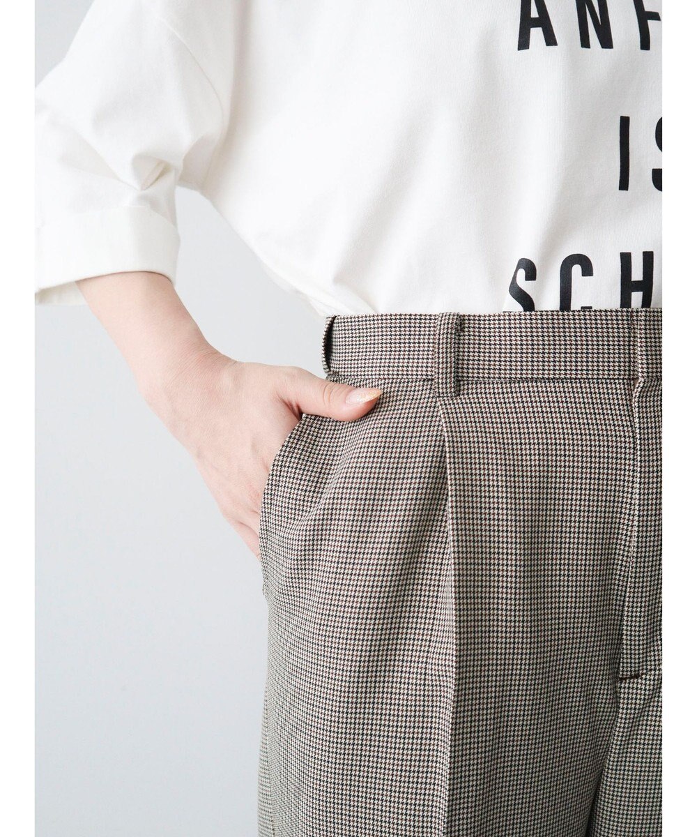 Green Parks きれいシルエットパンツ（ワイドストレート／柄） 