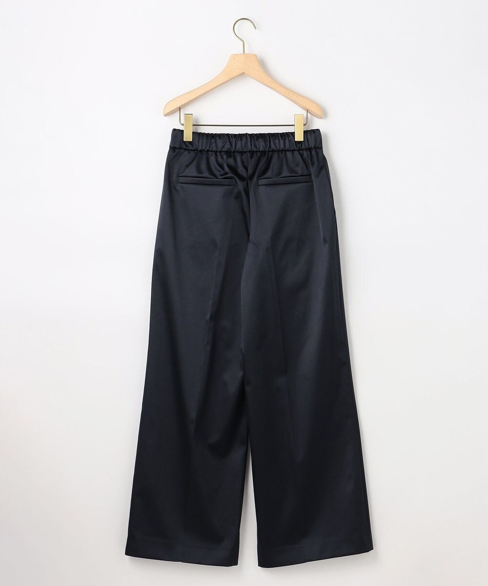 組曲 L バックウォームサテン ドロストワイドパンツ 