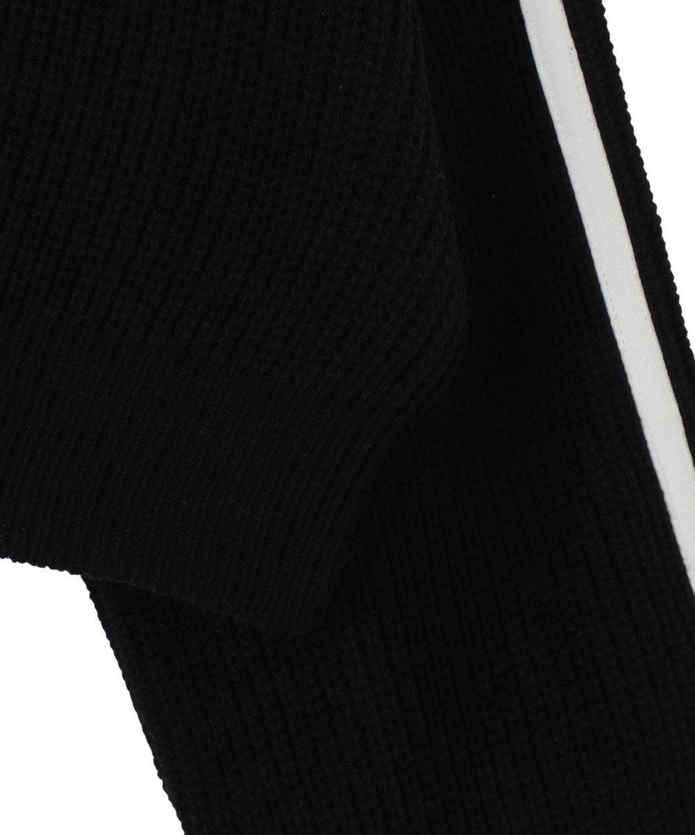 WEGO ラインリボンダブルジップニットパーカー 