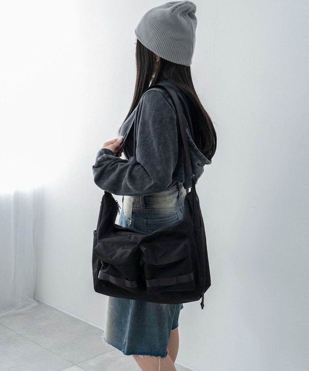 WEGO 【ユニセックス着用ITEM】立体ポケットBIGショルダー 