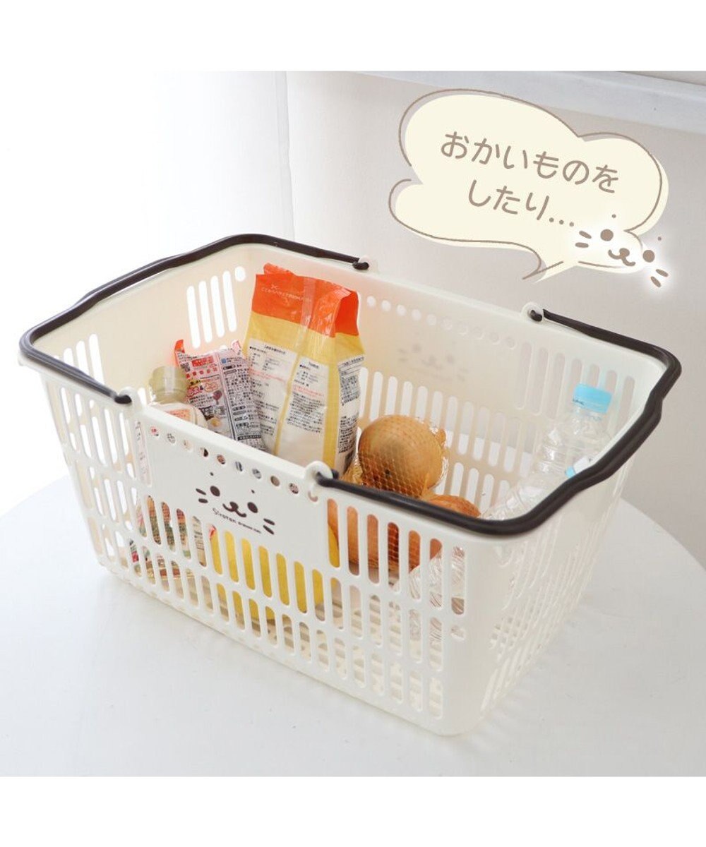 Mother garden しろたん お買い物 バスケット 49.5×24×35cm 日本製 