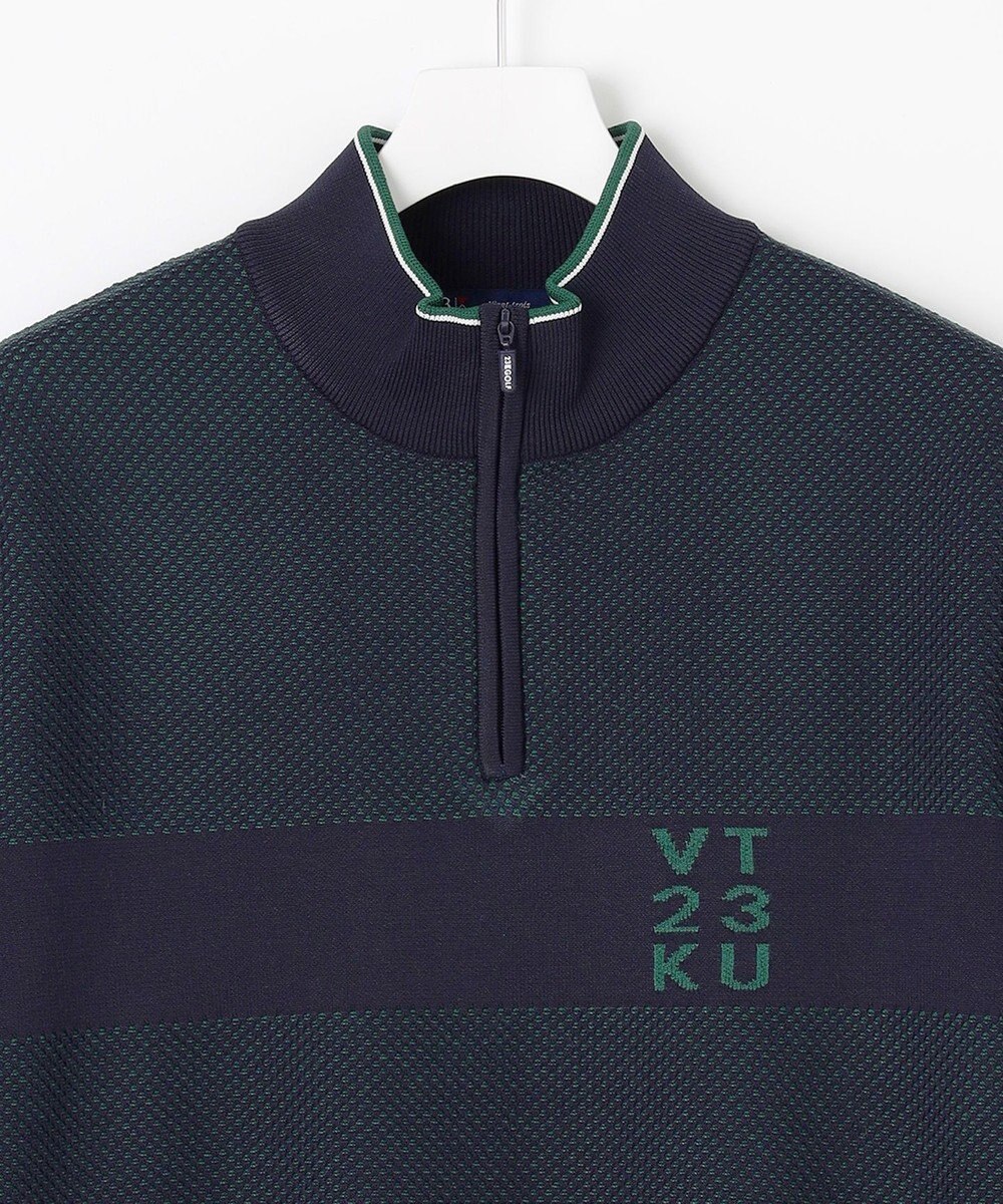 23区GOLF 【MEN】【ウォッシャブル】ハーフジップニットプルオーバー 