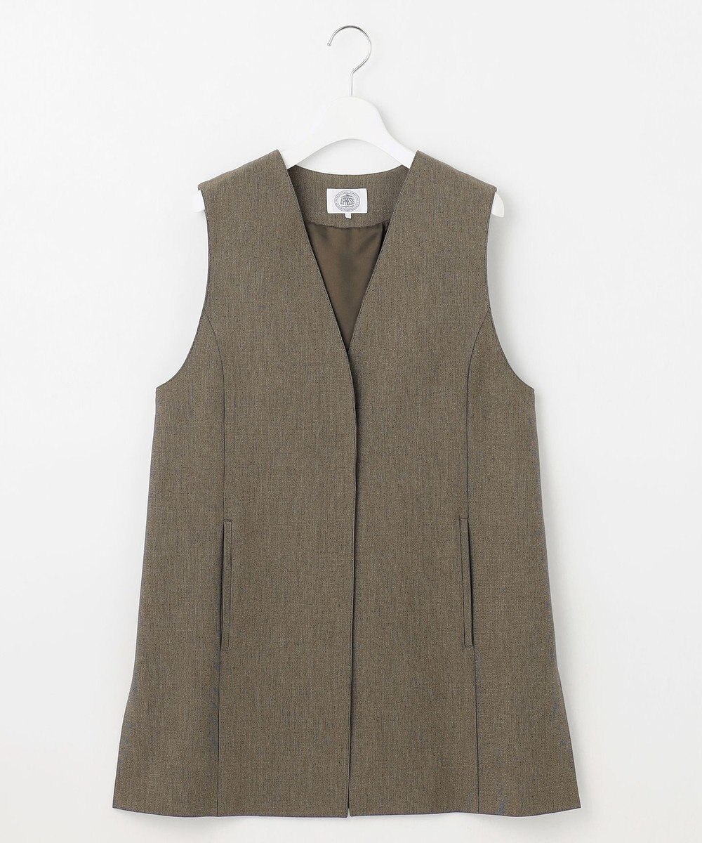 J.PRESS LADIES L 【洗える】T/Rアルガンシルク ジレ 