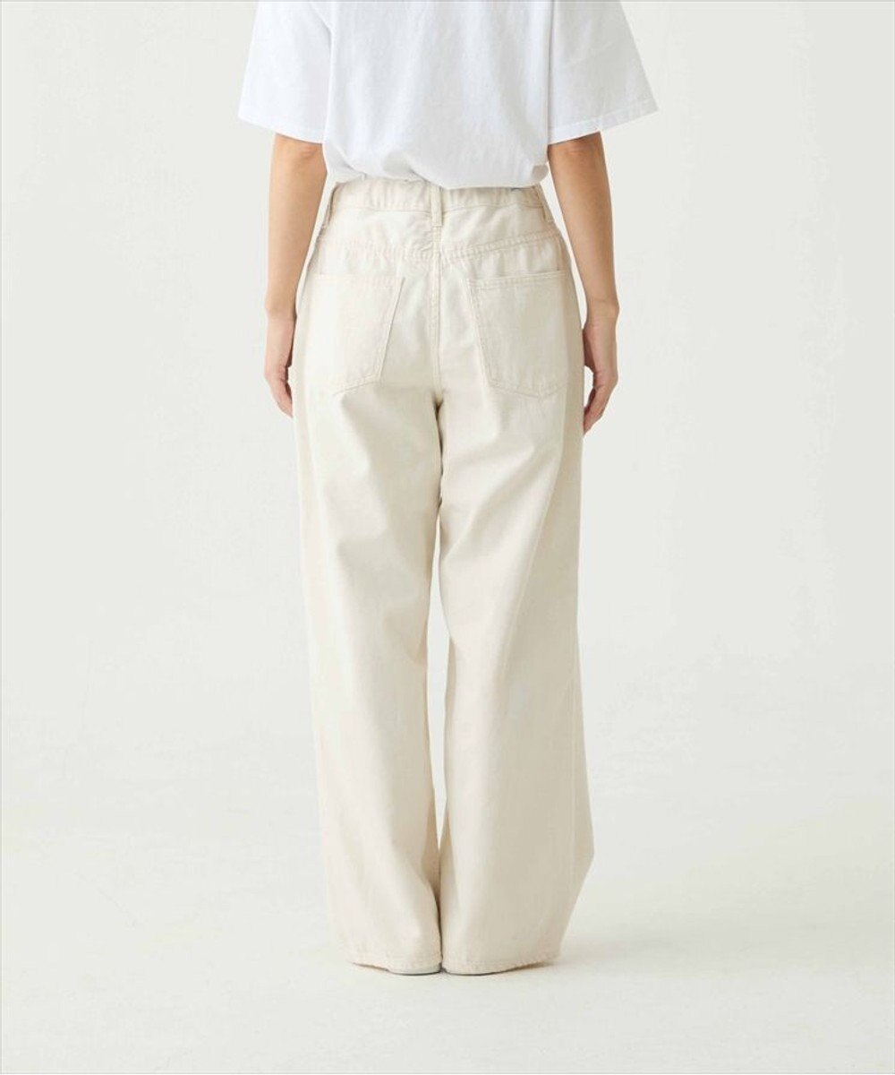 caqu FS linen wide boy`s コットンリネンワイドストレートデニム 