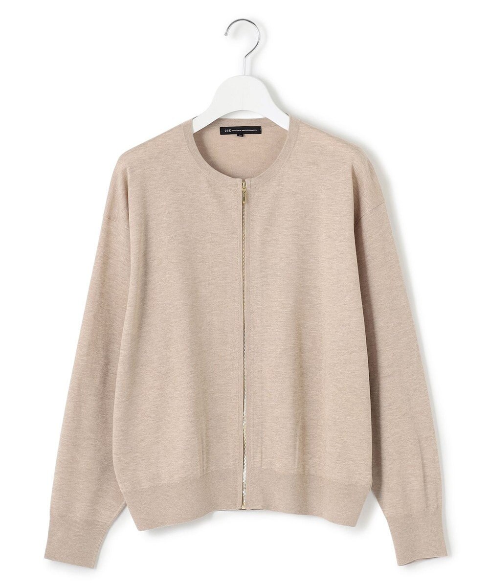 23区 【洗える】オータムシャイニー ニット ブルゾン 