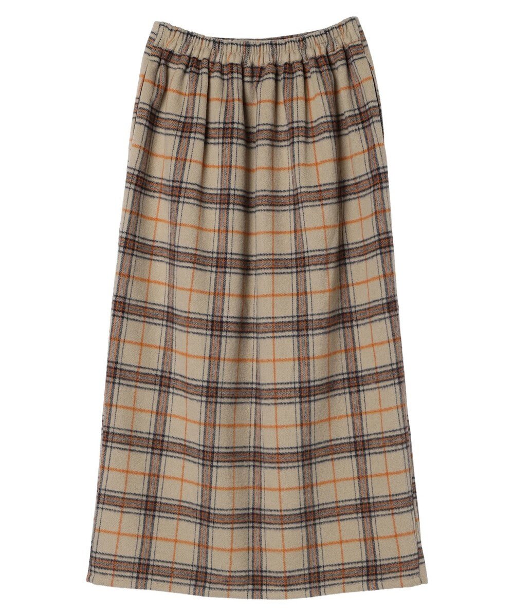 Green Parks シャギーチェックスカート 