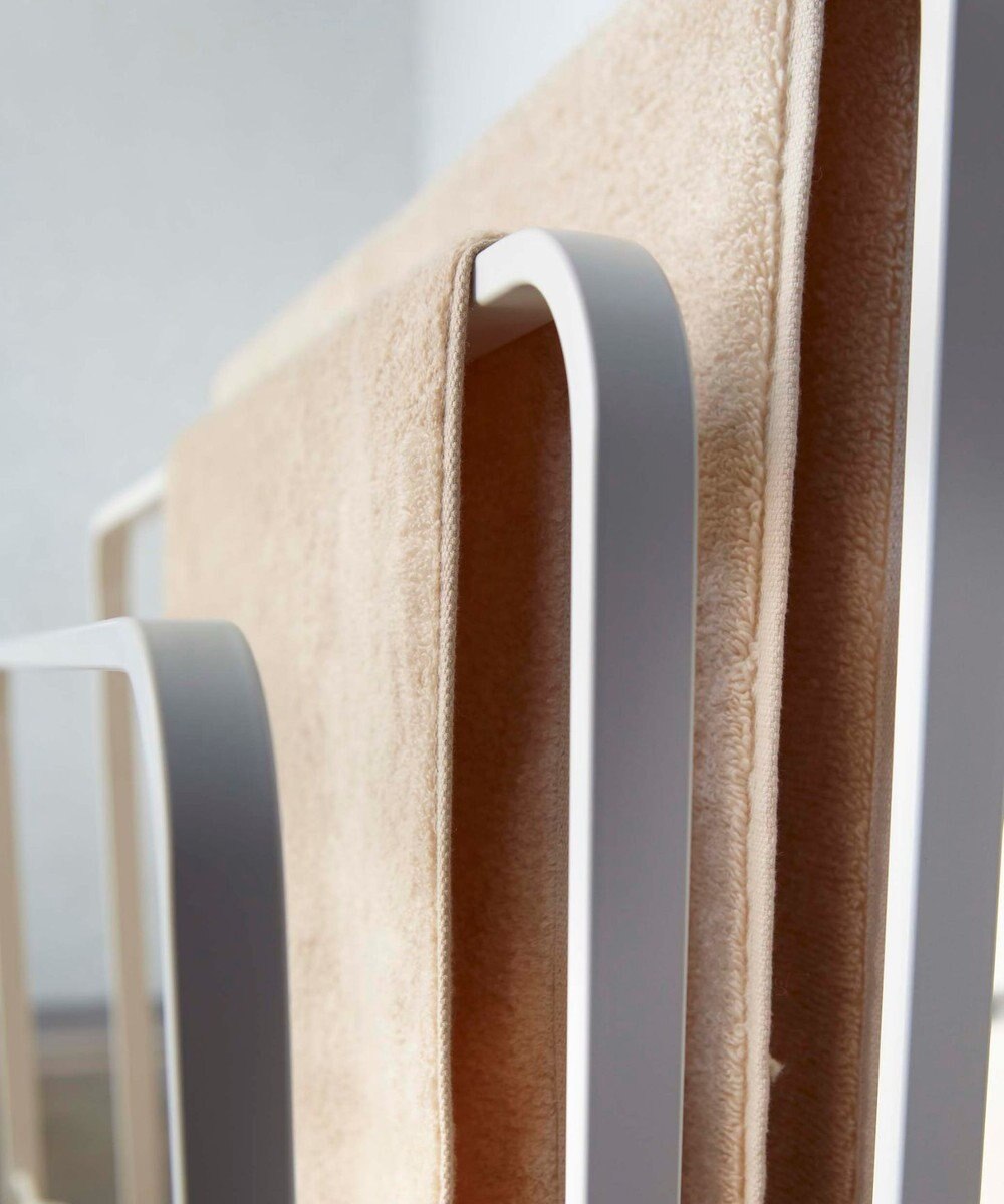 tower 横から掛けられるバスタオルハンガー 3連 タワー ホワイト 