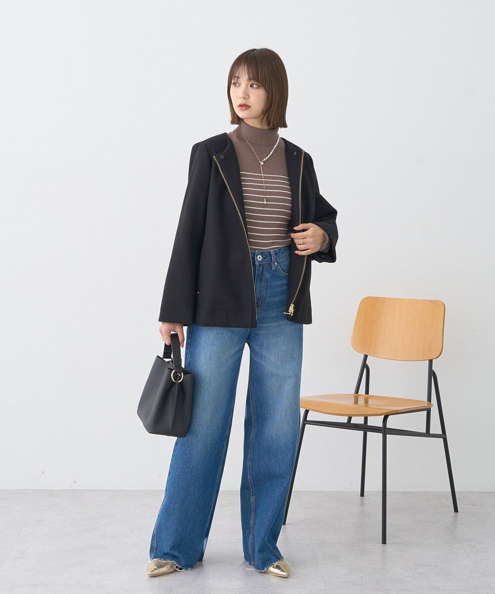 earth music&ecology 【イージーケア】【洗濯機洗い可】レンチング(TM)エコヴェロ(TM)(リブタートル) 