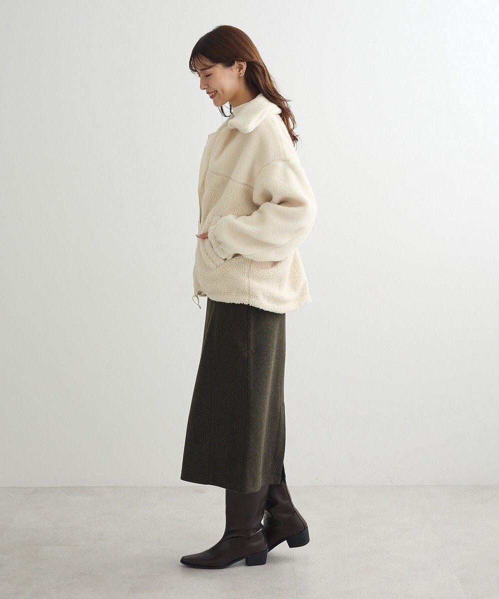 Green Parks リバーシブルコンビボアブルゾン 