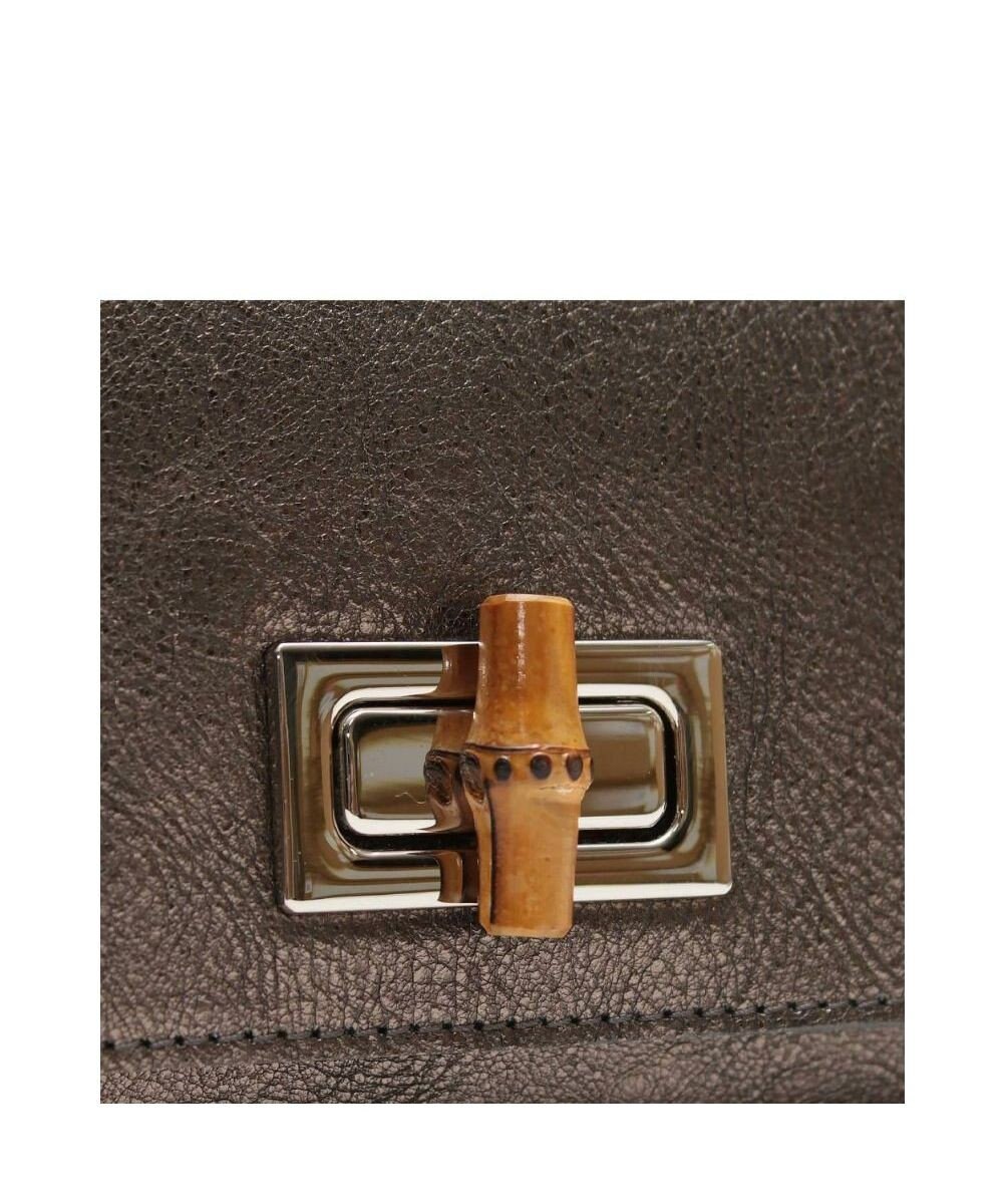 A.D.M.J. 【牛革】メタリックレザー/ラウンドターンロックショルダー 