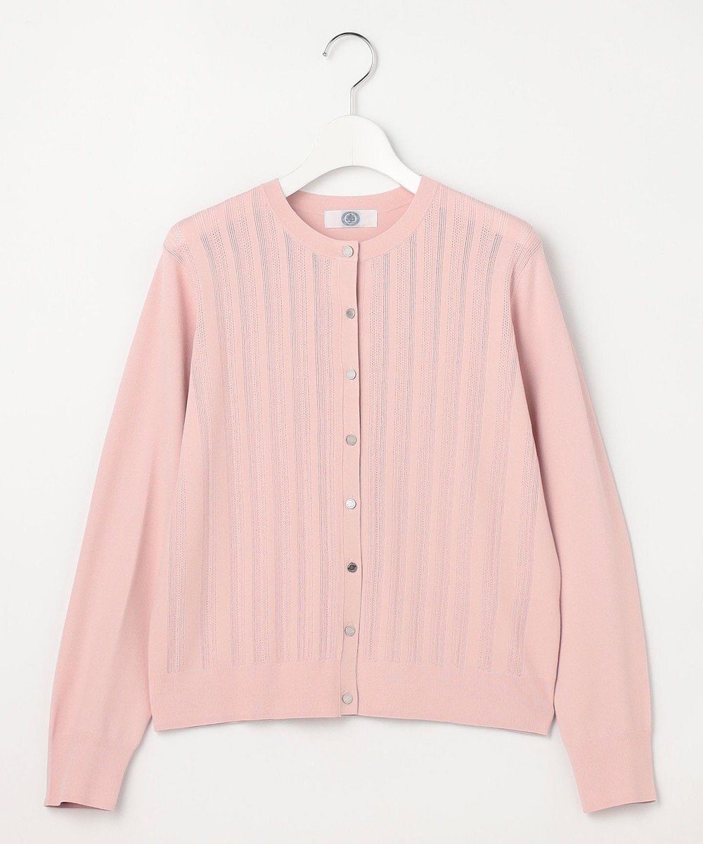 J.PRESS LADIES Rayon Elite Stretch クルーネック カーディガン 