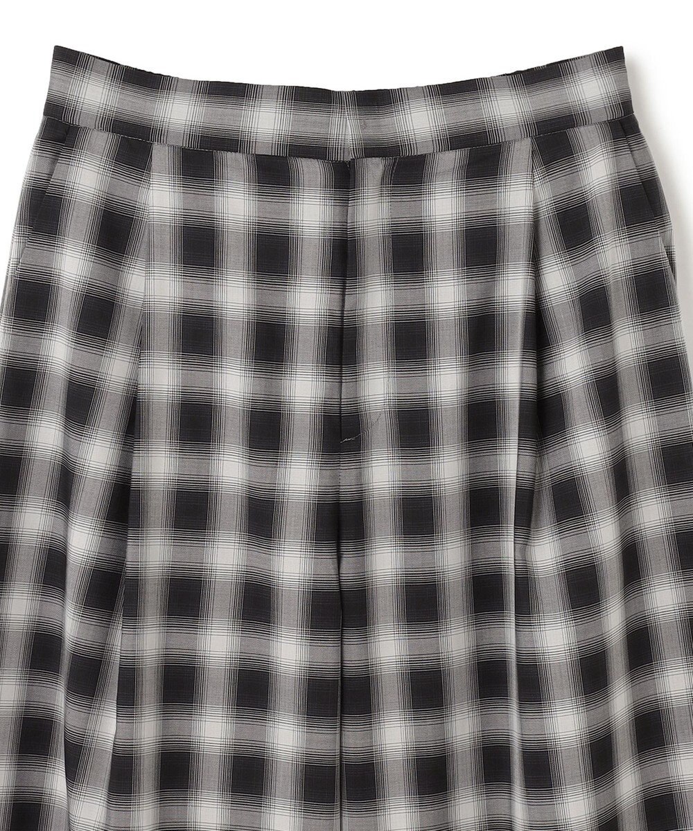 UNFILO シアー オンブレーチェック ワイドパンツ 