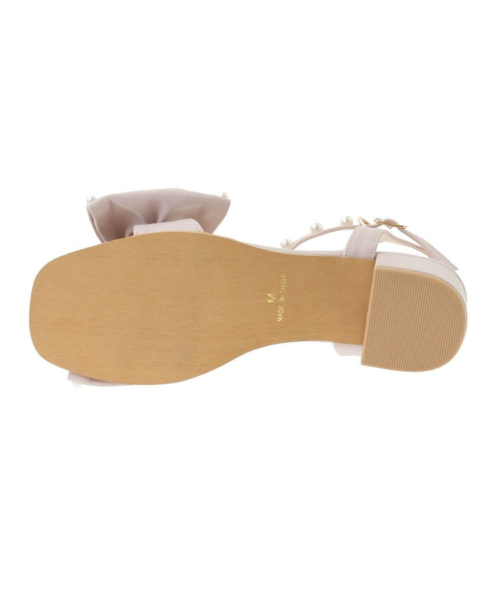 Maison de FLEUR パールリボンサンダル 