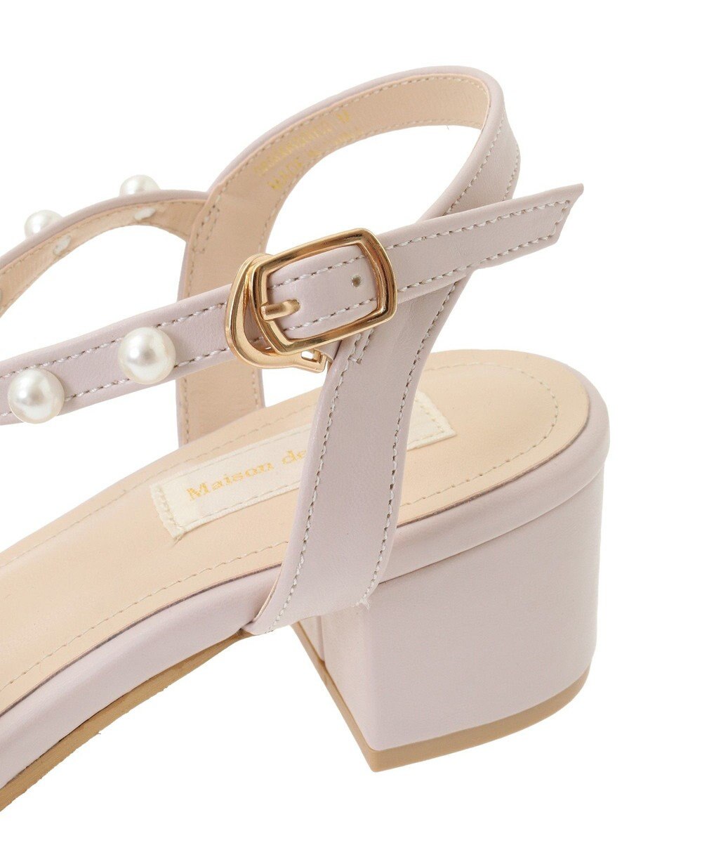 Maison de FLEUR パールリボンサンダル 