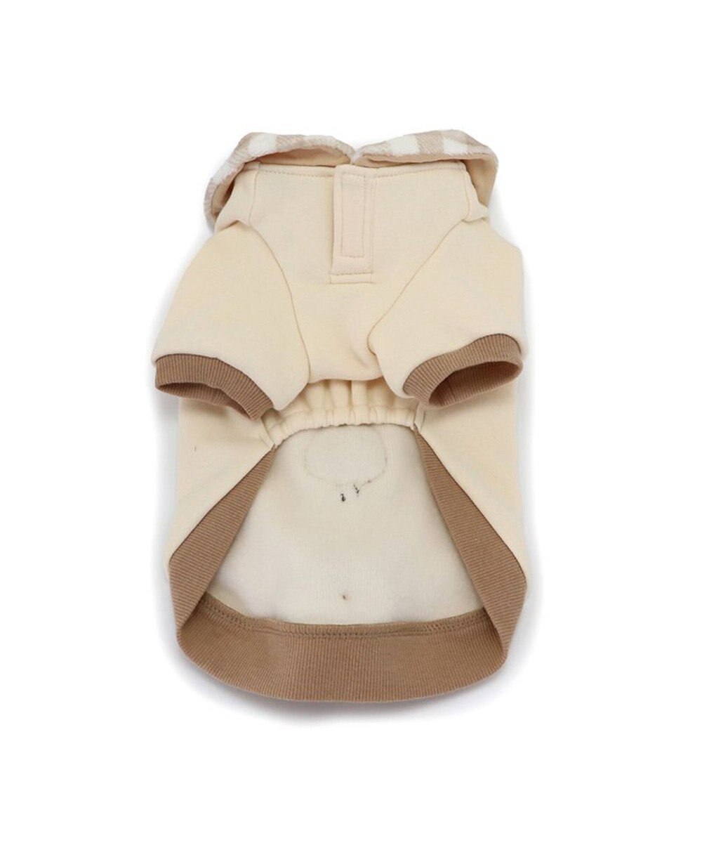 PET PARADISE ペットパラダイス くまちゃん襟トレーナー 襟付き チェック 小型犬 