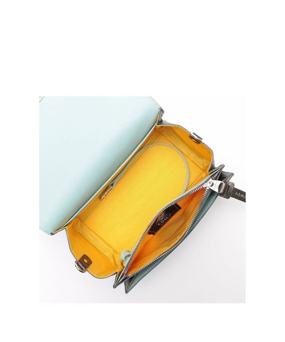 A.D.M.J. 【牛革】メタリックレザー/ラウンドターンロックショルダー 