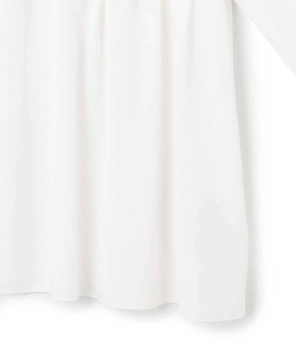 23区 L 【前後着用可能/洗える】ウォッシュドピーチツイル ブラウス 