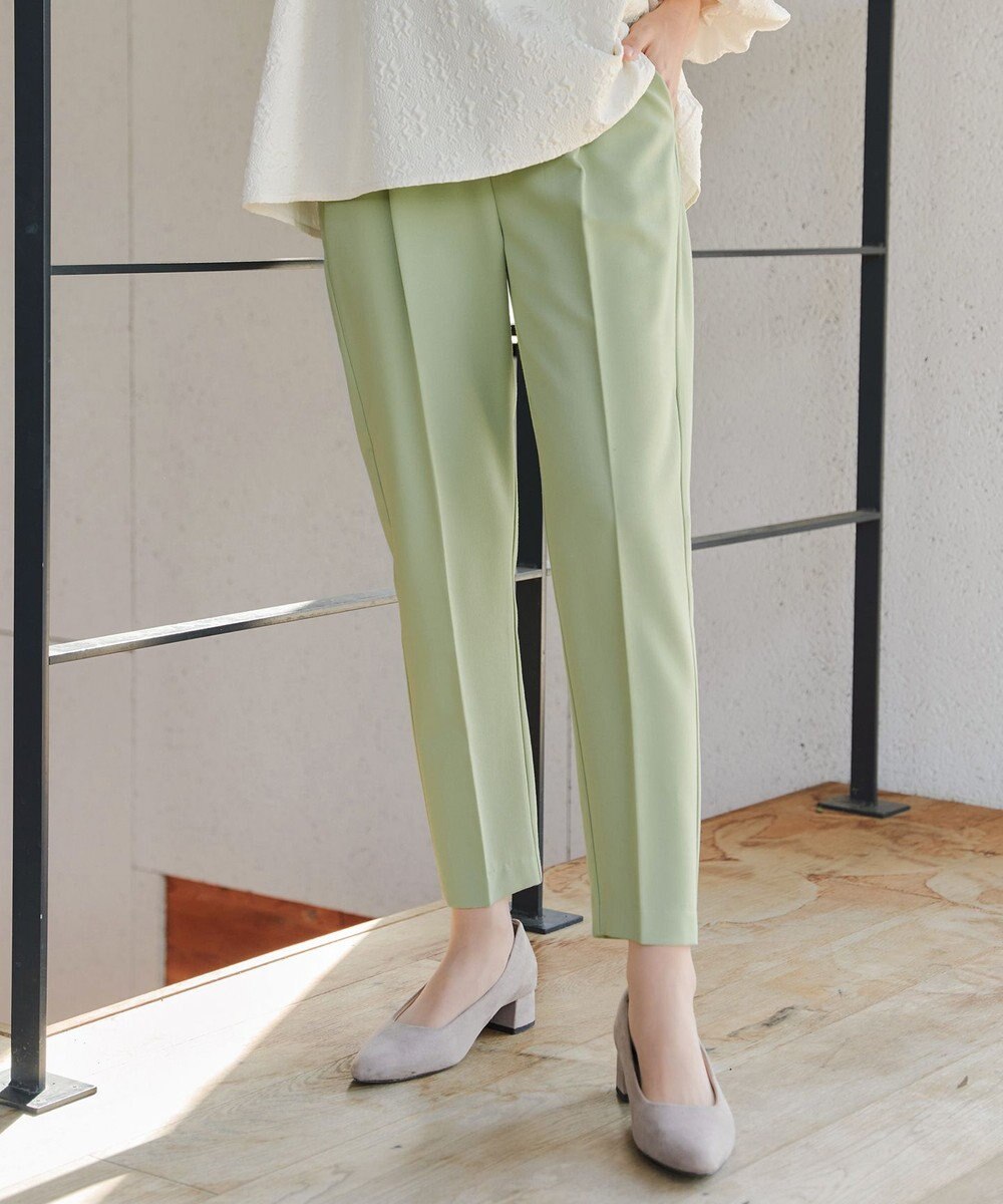 Tiaclasse 【小倉優子さん着用・洗える】カラーテーパードパンツ 