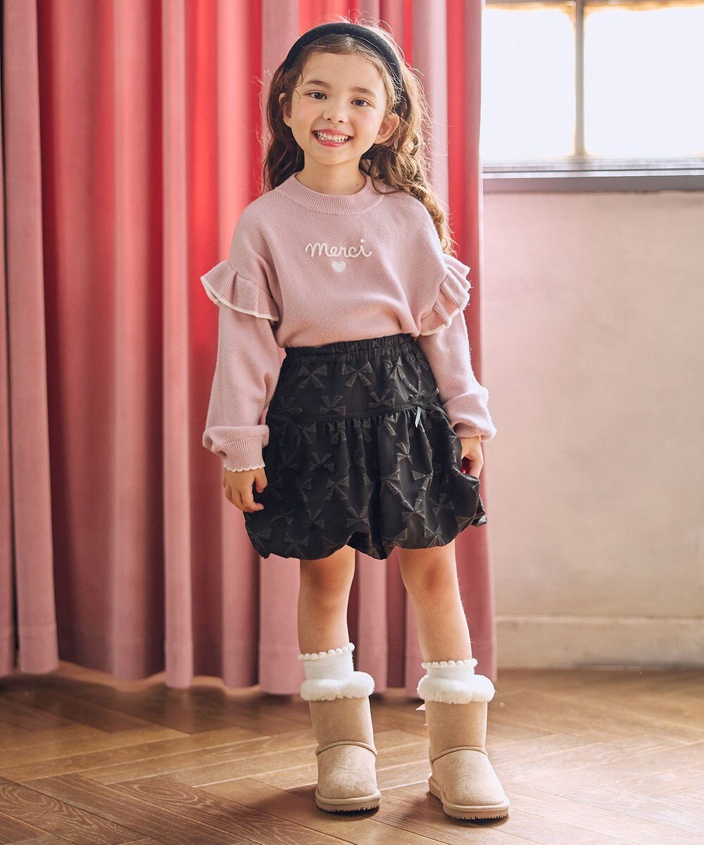 ANY KIDS 肩フリル しあわせタッチニット 