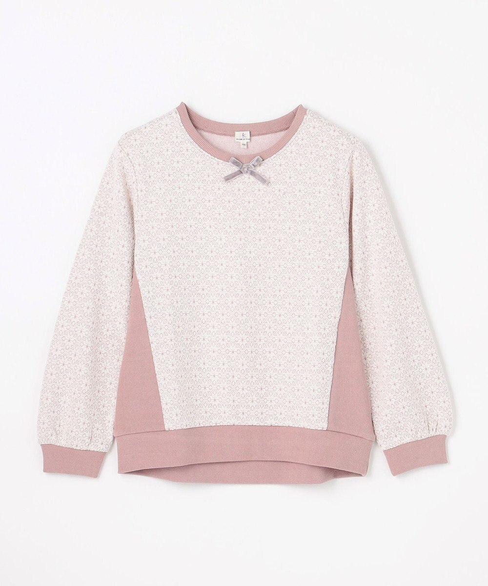 組曲 KIDS 【150-160㎝】 フロストフラワージャガード トレーナー 