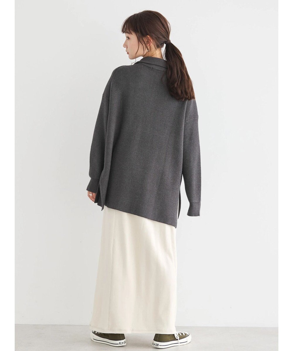 AMERICAN HOLIC バイパチハーフＺＩＰ片畦ニットプルオーバー　 