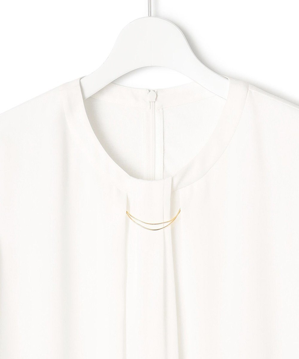 23区 S 【洗える】シルキーデシン タックディテール カットソー 