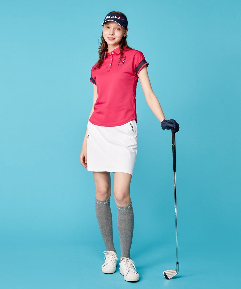 23区GOLF 【WOMEN】エイトロックカノコ カラーポロシャツ 