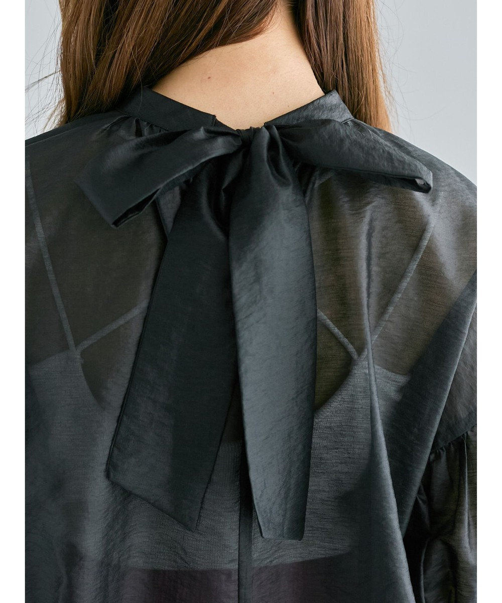 Te chichi レザーライクバックリボンブラウス 