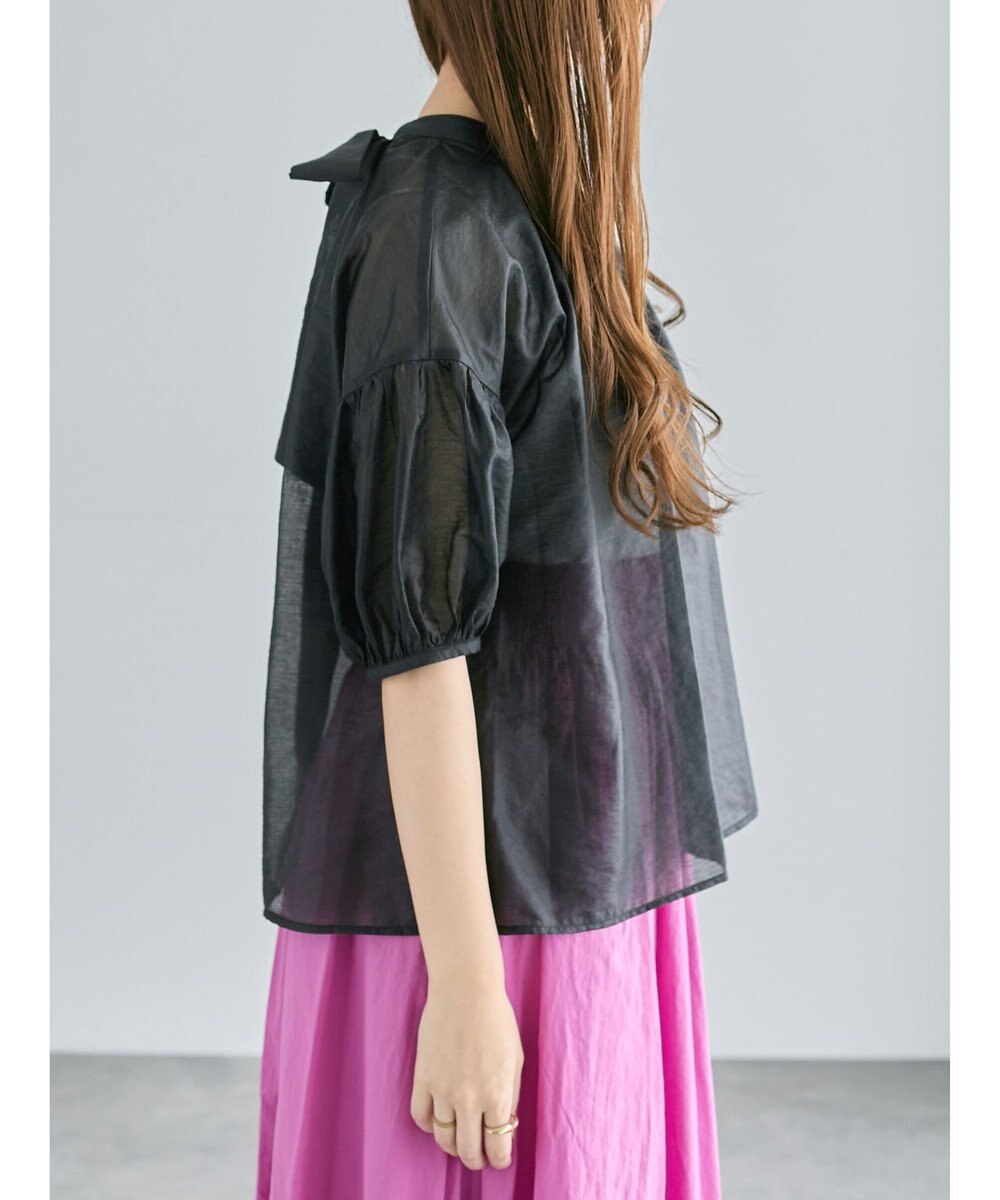 Te chichi レザーライクバックリボンブラウス 