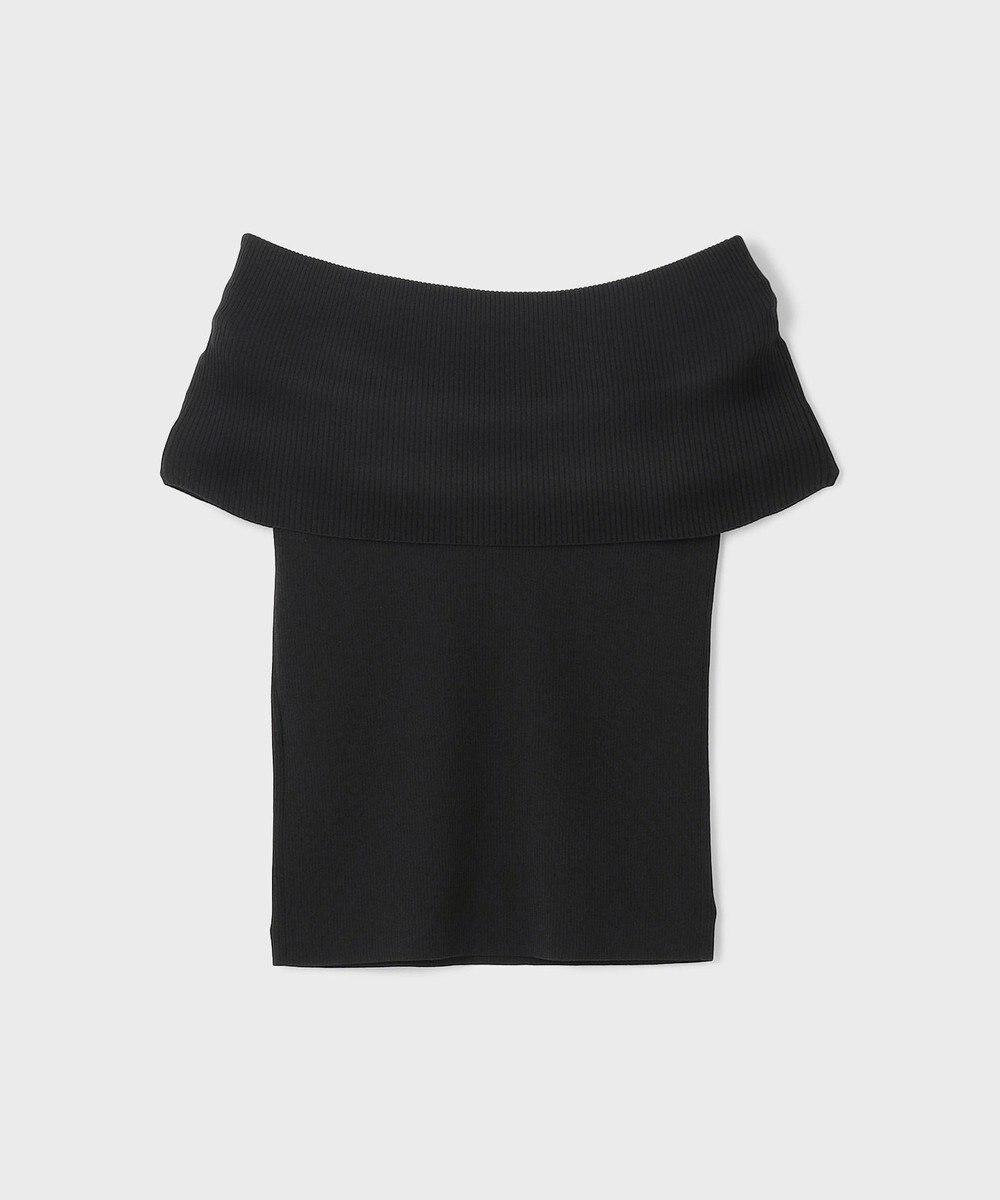 GRACE CONTINENTAL オフショルリブニットトップ 