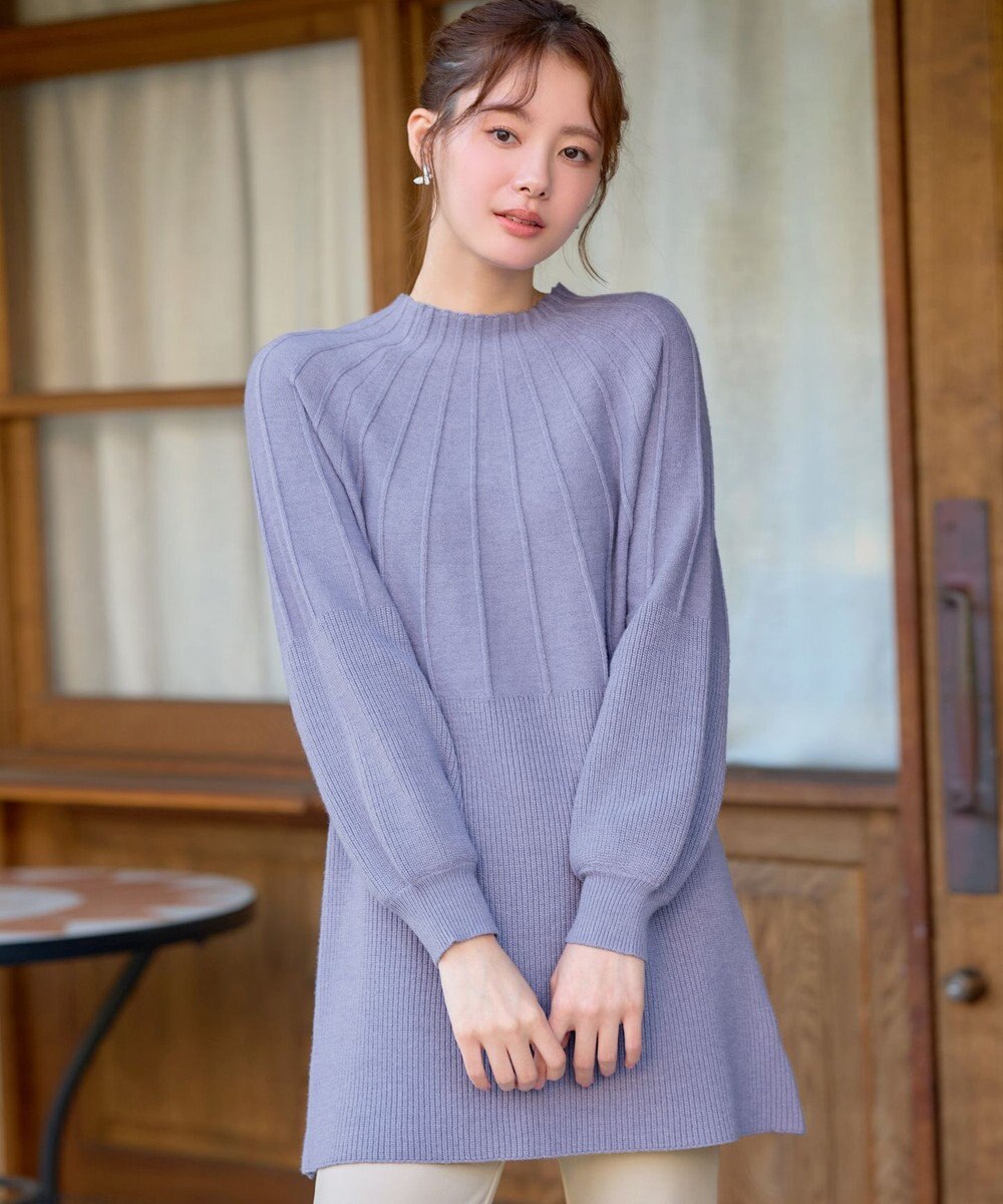 Tiaclasse L 求心片畦ニットチュニック 