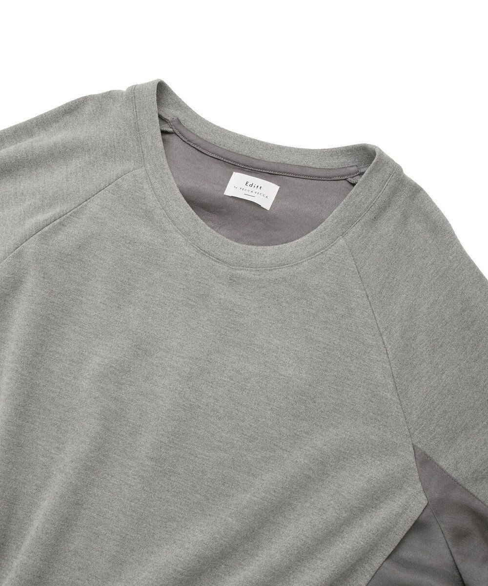 YECCA VECCA 素材MIXレイヤード起毛プルオーバー 