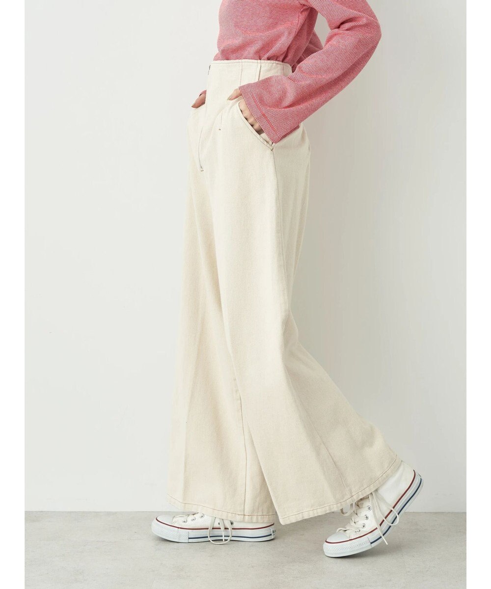 earth music&ecology フロントジップデニムパンツ 